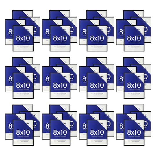 12 Packs: 4 ct. (48 total) Multipurpose 8" x 10" Black Wall Frames, Basics by Studio Décor®
